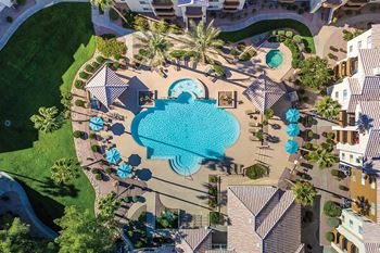 Resort-style pool with spa